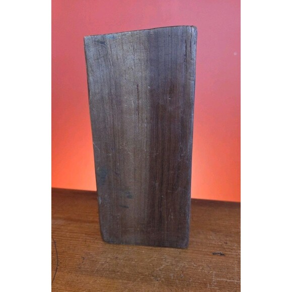 Vintage Hand Carved Wood Latin American Mexico Bookends Sitting Old Man & Woman - Picture 5 of 10